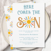 Hier kommt die Son Baby Dusche Einladung