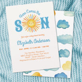 Hier kommt die Son Baby Dusche Einladung