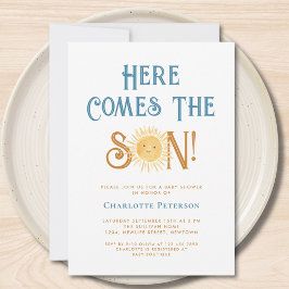 Hier kommt die Son Baby Dusche Einladung