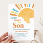 Hier kommt die Son Baby Dusche Einladung