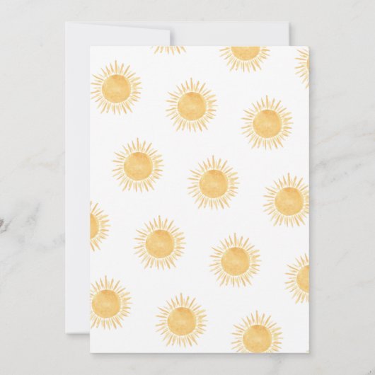 Hier kommt die Son Baby Dusche Einladung (Rückseite)