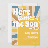 Hier kommt die Son Baby Dusche Einladung (Vorderseite)