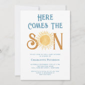 Hier kommt die Son Baby Dusche Einladung (Vorderseite)