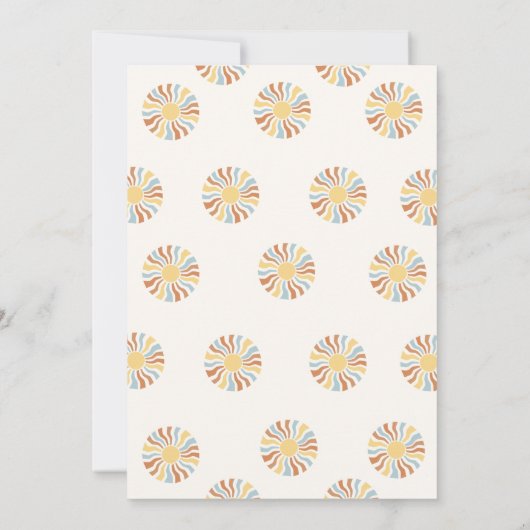 Hier kommt die Son Baby Dusche Einladung (Rückseite)