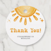 Hier kommt die Son Baby Dusche Geschenkanhänger (Rückseite)