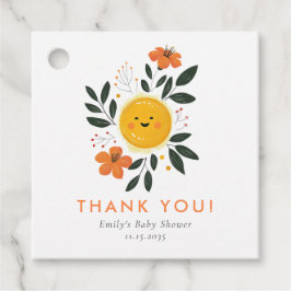 Hier kommt die Son Baby Dusche Geschenkanhänger