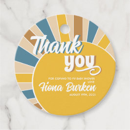 Hier kommt die Son Baby Dusche Geschenkanhänger