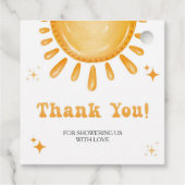 Hier kommt die Son Baby Dusche Geschenkanhänger (Rückseite)