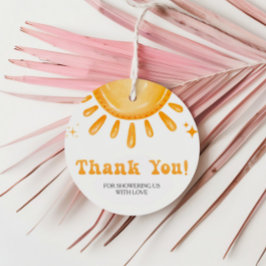 Hier kommt die Son Baby Dusche Geschenkanhänger