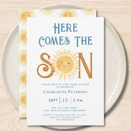 Hier kommt die Son Baby Dusche I Einladung