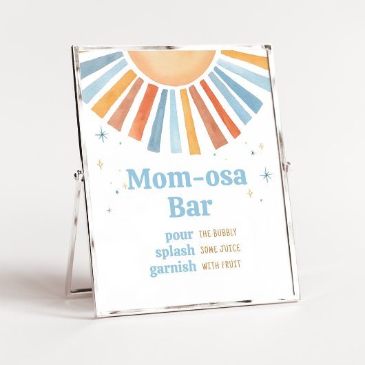 Hier kommt die Son Baby Dusche Mama Osa Bar Poster