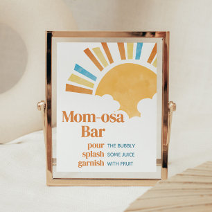 Hier kommt die Son Baby Dusche Mama Osa Bar Poster