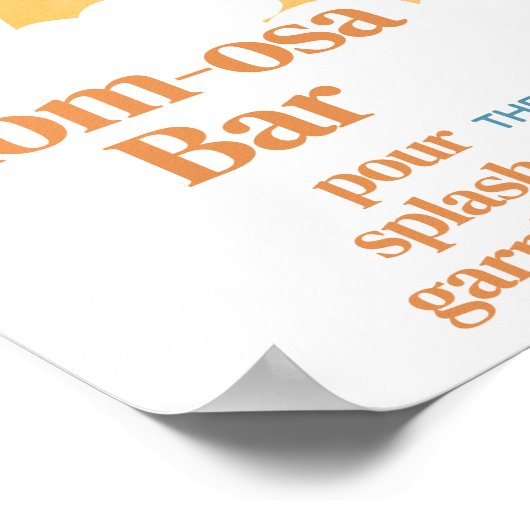 Hier kommt die Son Baby Dusche Mama Osa Bar Poster (Ecke)