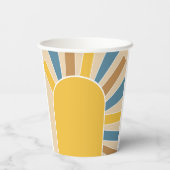 Hier kommt die Son Baby Dusche Pappbecher (Rückseite)