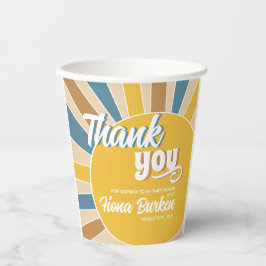 Hier kommt die Son Baby Dusche Pappbecher