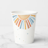 Hier kommt die Son Baby Dusche Pappbecher (Rückseite)