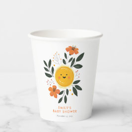 Hier kommt die Son Baby Dusche Pappbecher