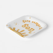 Hier kommt die Son Baby Dusche Pappteller (Gewinkelt)