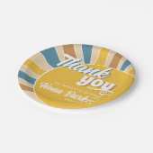 Hier kommt die Son Baby Dusche Pappteller (Schrägansicht)