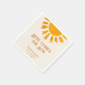 Hier kommt die Son Baby Dusche Serviette (Ecke)