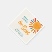 Hier kommt die Son Baby Dusche Serviette (Ecke)