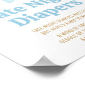 Hier kommt die Son Baby Dusche Spät Night Diapers Poster (Ecke)