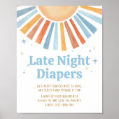 Hier kommt die Son Baby Dusche Spät Night Diapers Poster (Vorne)