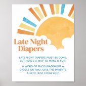 Hier kommt die Son Baby Dusche Spät Night Diapers Poster (Vorne)