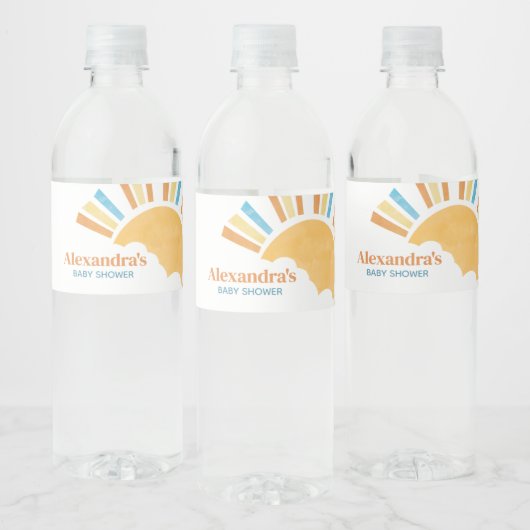 Hier kommt die Son Baby Dusche Wasserflaschenetikett (Flaschen)