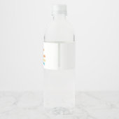 Hier kommt die Son Baby Dusche Wasserflaschenetikett (Rückseite)