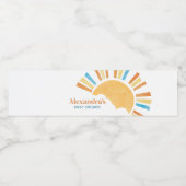 Hier kommt die Son Baby Dusche Wasserflaschenetikett (Einzelnes Label)