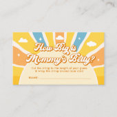 Hier kommt die Son Baby Dusche, wie groß ihr Bauch Begleitkarte (Vorderseite)