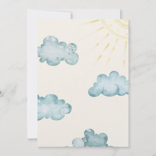 Hier kommt die Son Baby Einladung (Rückseite)