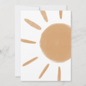 Hier kommt die Son Babydusche Einladung (Rückseite)