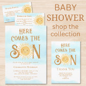 Hier kommt die Son Blue Sky Baby Dusche Einladung