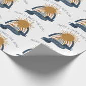 Hier kommt die Son Boho Boy Baby Dusche Geschenkpapier (Ecke)