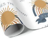 Hier kommt die Son Boho Boy Baby Dusche Geschenkpapier (Rolleneckpunkt)