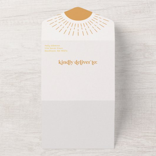 Hier kommt die Son Boy Baby Dusche Einladung (Außenbereich)