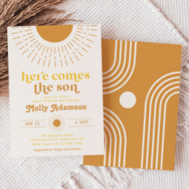 Hier kommt die Son Boy Baby Dusche Einladung