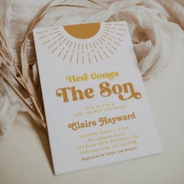 Hier kommt die Son Boy Baby Dusche Einladung