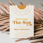 Hier kommt die Son Boy Baby Dusche Einladung