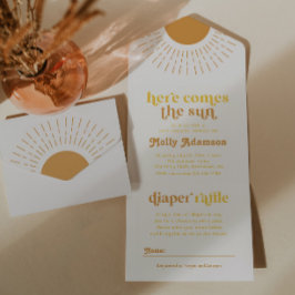 Hier kommt die Son Boy Baby Dusche Einladung