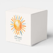 Hier kommt die Son Boy Baby Dusche Geschenkschachtel (Rückseite)