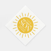 Hier kommt die Son Boy Baby Dusche Serviette (Ecke)