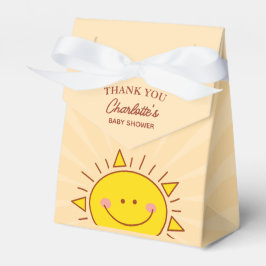 Hier kommt die Son Boy Baby Dusche Vielen Dank Geschenkschachtel