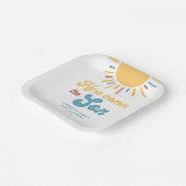 Hier kommt die Son Boy Baby Duschfavors Pappteller (Gewinkelt)