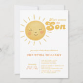 Hier kommt die Son Boy Baby Shower Einladung 🌞 ✨ (Vorderseite)