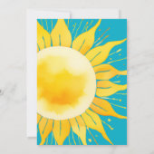 Hier kommt die Son Boy Blue Sunshine Baby Dusche Einladung (Rückseite)