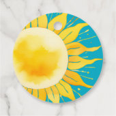 Hier kommt die Son Boy Blue Sunshine Baby Dusche Geschenkanhänger (Rückseite)