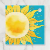 Hier kommt die Son Boy Blue Sunshine Baby Dusche Geschenkanhänger (Rückseite)